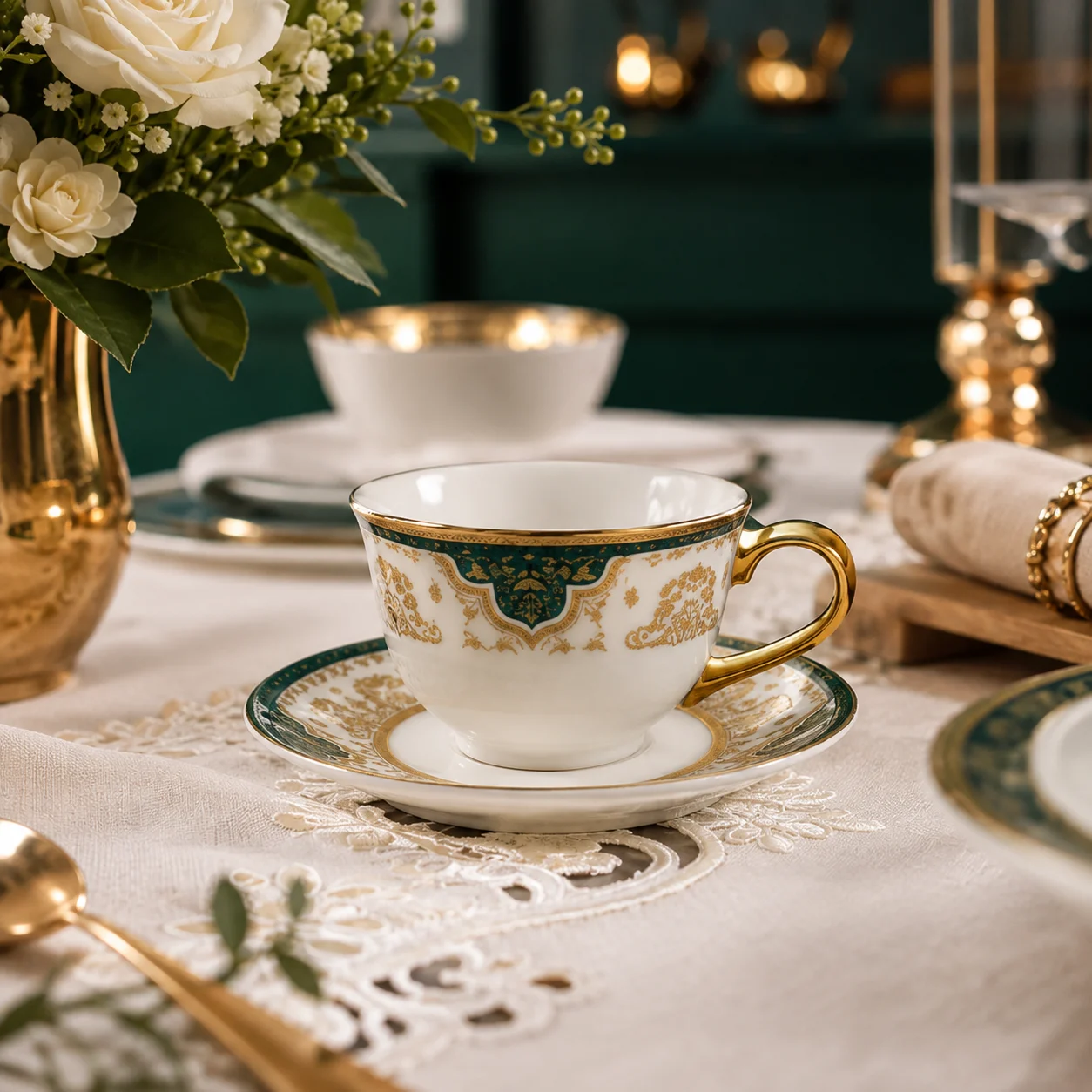 Kintsugi cup and saucer