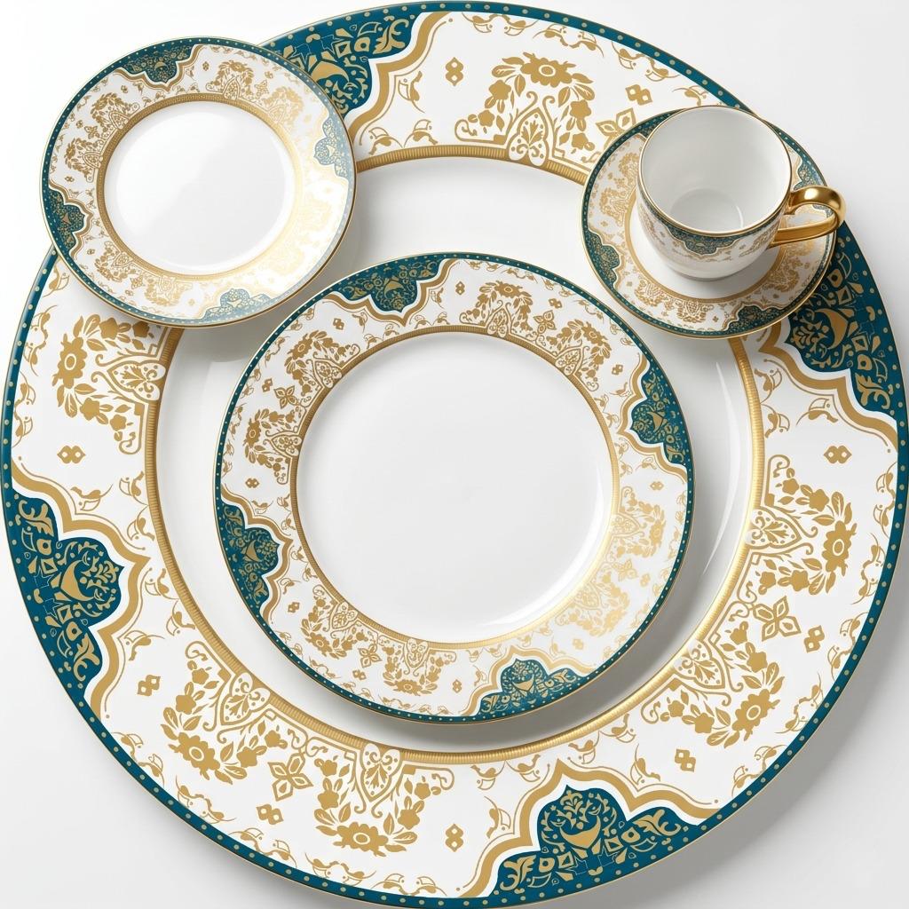 A styled Royal Opulence dining table